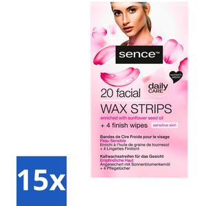 Sence - Waxstrips - Gezicht - 20 Waxstrips - Bulkverpakking - 15 stuks