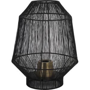 Light & Living Tafellamp Vitora - Zwart - Ø30cm - Luxe - Woonkamer - Slaapkamer