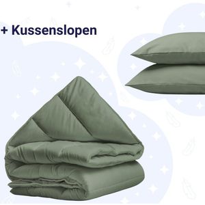 Zelesta Royalbed Pastel Green 140x200cm - Dekbed zonder overtrek - 30 dagen proefslapen - Wasbaar hoesloos dekbed - Bedrukt dekbed - All year zomerdekbed & winterdekbed