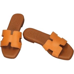 Oh! My Sandals -Dames - oranje - slippers & muiltjes - maat 38