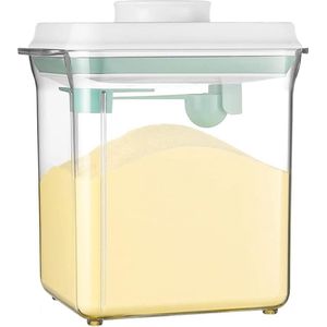 Melkpoeder opbergdoos poederdispenser voor het bewaren van melkpoeder | luchtdichte opbergdoos met lepel en strijkrand | voedselopslag container graanvlokken