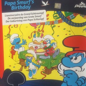 De verjaardag van Grote Smurf bordspel