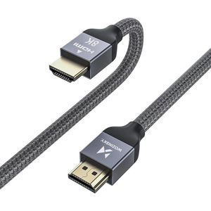 Wozinsky - HDMI - 2.1 kabel 8K - 60 - Hz - 48 - Gbps / 4K - 120 - Hz / 2K - 144 - Hz - 1 - m - zilver - (WHDMI-10)