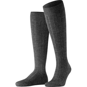 FALKE Teppich im Schuh warmend, gestoffeerde zolen wol kniekousen heren grijs - Maat 41-42