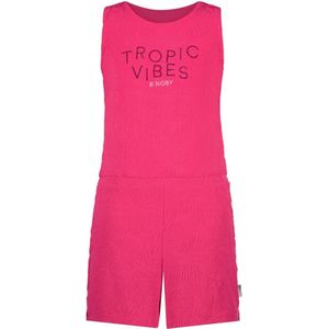 Meisjes jumpsuit - Teddy - Helder roze - Maat 140
