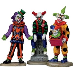 Lemax - Evil Sinister Clowns - Set Of 3
