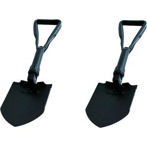 Opvouwbare Pioniersschep - 58,5 cm - incl. Pikhouweel - Staal/Aluminium - 2 Stuks