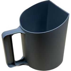 Voerschep 1kg (bekermodel) GRIJS - voederschep - doseerschep - meelschep - maatbeker