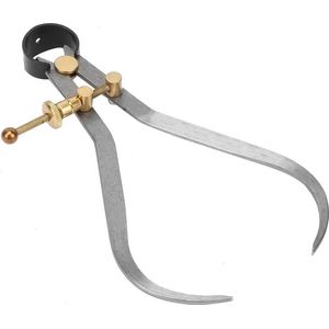 Spring buiten remklauw boemerang been Divider set met koperen fitting voor houtdraaibank projecten - Meetinstrument(190mm / 7.5in) .