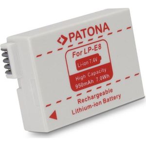 PATONA 1077 / LP-E8 Lithium-Ion 950mAh 7.4V oplaadbare batterij/accu