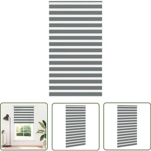 The Living Store Zebra rolgordijn 125x200 cm stofbreedte 120,9 cm donkergrijs - Zebra Gordijn - Rolgordijn - Donkere Gordijnen - Kamer Decoratie - Privacy Gordijn