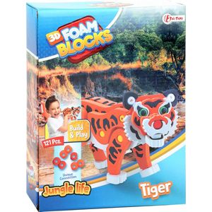 Toi-toys 3d Puzzel Tijger Junior 31,5 Cm Foam Oranje 121 Delig
