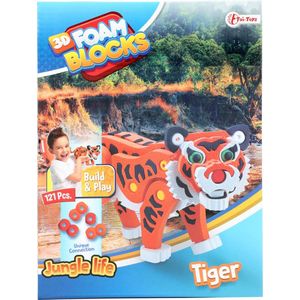 Toi-toys 3d Puzzel Tijger Junior 31,5 Cm Foam Oranje 121 Delig