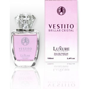 Zoete & bloemige merkgeur - Luxure - Vestito Brillar Cristal - 100ml - Made in France