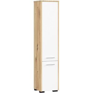 Kolomkast voor Badkamer FIN / AKORD Furniture Factory / Artisan Eik - Wit / 30 x 140 x 30 cm