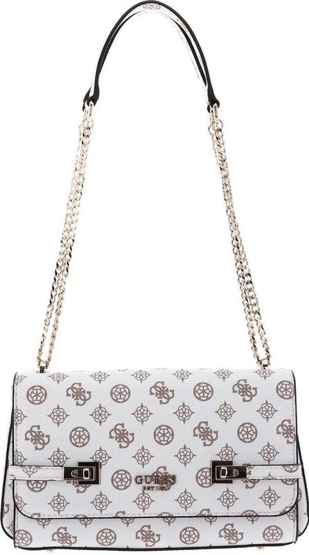 GUESS Schoudertas Loralee Convertible XBody Flap White Logo Wit