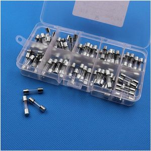 100 stuks 5 x 20 mm snel smeltende glasbuiszekeringen - professioneel gesorteerd