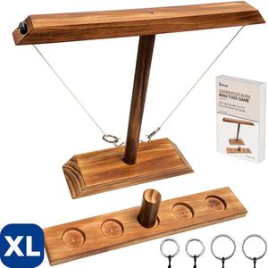 Ring Toss Game XL met 4 Ringen - Incl. 7 Games E-book - Drankspel Volwassenen - Drinking Game - Drank Spelletjes