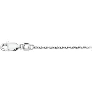 YO&NO - Ketting - Zilver - Anker - Gediamanteerd - 1,6 mm - 80cm - Sieraden vrouw - Heren  - Gerhodineerd - Zilver 925