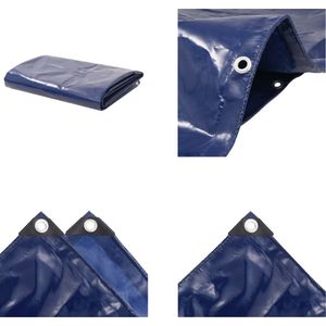 vidaXL Dekzeil 650 g/m² 4x8 m blauw - Afdekzeil - Afdekzeilen - Zeildoek - Zeildoeken