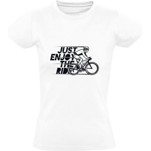 Just Enjoy the Ride Dames T-shirt | wielrennen | wielren | bike | fiets | fietsen | cadeau | kado | shirt