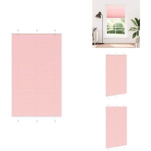 vidaXL Plisségordijn - Geplooide Jaloezieën - Geplooide Zonwering - Plisse Blind - Plissé rolgordijn 115x200cm stofbreedte 114,4cm polyester roze