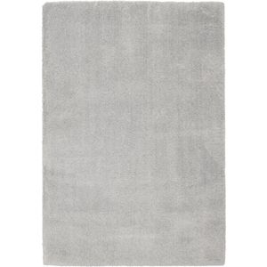 Vloerkleed Soft Touch Silver Grey Grijs - Tapijten woonkamer - Hoogpolig - Extreem zacht - 300x400