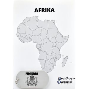 Nigeria Sleutelhanger inclusief kaart – Nigeria cadeau – beste land- Leuk kado voor je Vriend om te geven - 2.9 x 5.4CM