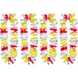 Toppers - Boland Hawaii krans/slinger - 4x - Tropische/zomerse kleuren mix - Bloemen hals slingers