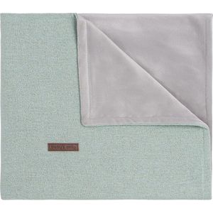 Baby's Only Gebreide wiegdeken soft - Baby deken Sparkle - Dekentje voor jongens en meisjes - 1.4 TOG - 70x95 cm - Goud-Mint Mêlee - Met subtiel glittertje