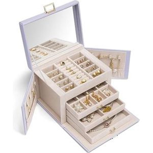 Sieradendoos XL - Juwelendoos - Juwelen Houder - Paars