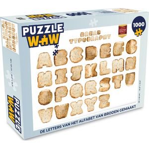 Puzzel De letters van het alfabet van broden gemaakt - Legpuzzel - Puzzel 1000 stukjes volwassenen