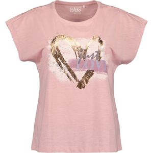 Blue Seven dames shirt - shirt dames - 105793 - roze met print - KM - maat 36