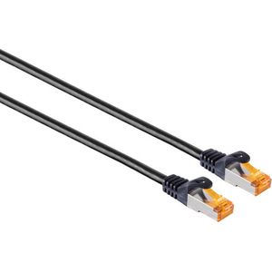 Powteq professional - 7.5 meter S/FTP buitenkabel - CAT 6A 100% koper netwerkkabel / internetkabel - 10 Gbit - Zwart - UV bestendig - Waterbestendig