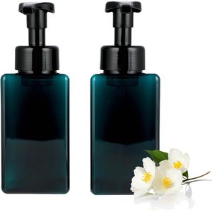 Zeepdispenser Set van 2 - Vloeibare en Schuimdispenser - 450 ml - Pauwenblauw - Navulbaar