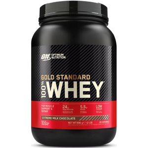 Optimum Nutrition Gold Standard 100% Whey Protein - Extreme Milk Chocolate - Proteine Poeder - Eiwitshake - 900 gram (28 servings)