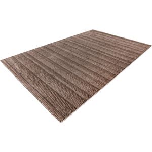 Lalee Palma Vloerkleed Superzacht Dropstitch Tapijt Karpet gestreept uni laagpoolig - 200x290 cm - taupe bruin