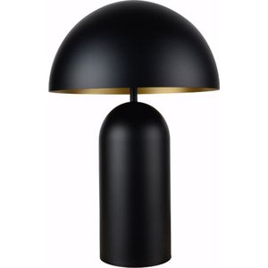 Tafellamp Best 25 Zwart/Goud - hoogte 37,5cm - excl. 2x E27 lichtbron - IP20 - snoerdimmer > lampen staand zwart goud | tafellamp zwart goud | tafellamp slaapkamer zwart goud | tafellamp woonkamer zwart goud | design lamp zwart goud
