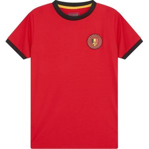 België jongens voetbaltenue 21/22 - Maat 128 - Voetbaltenue Kinderen - Zwart/Rood