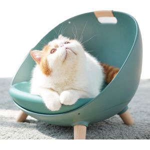 MS Duku Cat Nest - Kattenmanden - Kattenmand - Comfortabel Kattenbed – Katten Mand - Esthetisch Ontwerp - Mosgroen