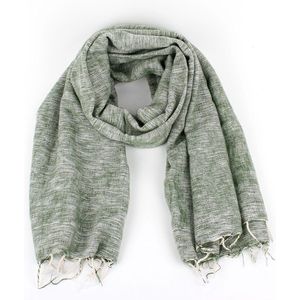 sjaal - lichtgroen - Sjaal met Verhaal - katoen - acryl - omslagdoek - Nepal - fairmade - moederdag