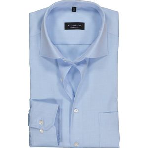 ETERNA comfort fit overhemd - niet doorschijnend twill heren overhemd - lichtblauw - Strijkvrij - Boordmaat: 49