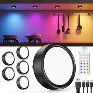 Oplaadbare RGB Kastverlichting - Dimbaar LED Spot - 1 stuk - Draadloos - Magneet