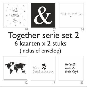 Luxe Wenskaarten - Assortiment - Cadeaukaarten - Set van 12 Stuks