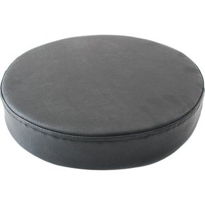 Ronde Zitkussens voor Kantoor, Keuken en Eetkamer - Dikke en Comfortabele Schuimrubber Kussens voor Tuinmeubelen (Zwart, 35x5cm)