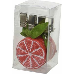 4x Grapefruit tafelkleedgewichtjes fruit thema - Gewichtjes voor tafellakens/tafelkleden/tafelzeilen