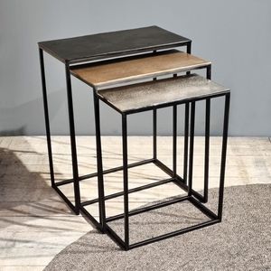 Reuring wonen salontafels Antique Tricolore Sidetable 65 Set van 3