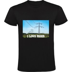 I Love Paris Heren T-shirt | Eiffeltoren | Frankrijk | Nederland | grappig