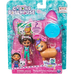 Gabby’s Poppenhuis - Speelset met Gabby en Kiho de kittenhoorn - met accessoires en poppenhispakketje - Gabbys Poppenhuis - Gabby's Dollhouse