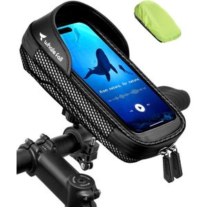 Draagbare telefoonhouder voor fiets, verbeterde fietsstuurtas, 360 graden draaibare fietstas, waterdicht, fietsaccessoires, motorfiets, elektrische fiets, telefoonhouder voor mobiele